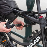 ABUS 6500K Black BORDO Granit 90cm with SH Bracket - Folding Bike Lock