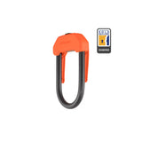 HIPLOK DX D LOCK 14MM X 15 X 8.5CM HARDENED STEEL (DIAMOND SOLD SECURE) - Orange