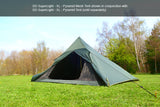 DD SuperLight - XL - Pyramid Mesh Tent - DD Hammocks available at bathoutdoors.co.uk