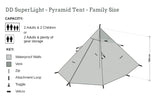 DD SuperLight - Pyramid Tent - Family Size - DD Hammocks - available at bathoutdoors.co.uk