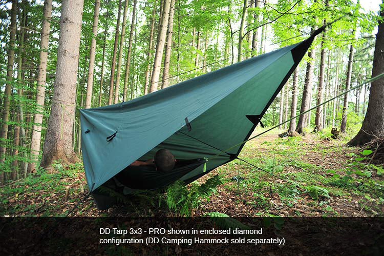 DD Hammocks DD Tarp 3X3 PRO Olive – Bath Outdoors - Main Image