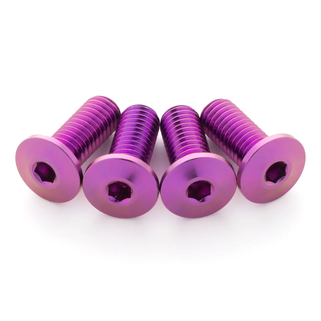 thumbnail image 2 of Oil Slick Titanium Water Bottle Cage Bolts - Low Profile M5x12mm (4-Pack) For Bikes 2 of 11