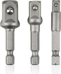 Socket Adaptor Set - 1/4", 3/8", 1/2" - Compatible with Topeak, Wold Tooth, Granit Designs Ratchet