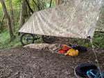 Tarp shelter military issue outdoor accessory  bikepacking, hiking, wild camping, trail running, SUP touring & the list of adventures to be had goes on, and on, and on...