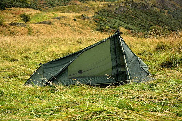 Bundeswehr Tent Tarpaulin With Bag – Used NATO Military Tent Sheet, Spotted Camo Design