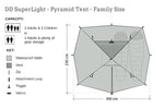 DD SuperLight - Pyramid Tent - Family Size - DD Hammocks - available at bathoutdoors.co.uk