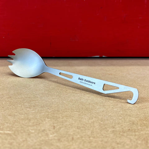 Our super lightweight 14g camping spork combines spoon and fork functions into an item of camping folklore!