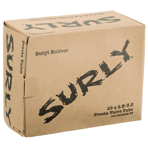 Surly Bikes - Surly 29+ Inner Tube - 29 x 3.0 Presta. In Stock. Bath Outdoors stocks a wide range of Surly Bikes; Mountain Bikes, Fat Bikes, Gravel Bikes, Touring Bikes & Surly Bikes Parts & Accessories. BathOutdoors.co.uk is one of the largest Surly Bikes stockists in the UK