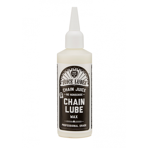 Chain Juice, Wax Chain Lube, 130ml - Bath Outdoors says - When you see us out on our Reilly Road Bike (That's right, we ride with roadies sometimes)! This is the lube we're using.  Chain Juice Wax is the secret to sublime shifting in all but the crappiest of conditions. It’s best used alongside short sleeves, sun glasses and blue skies but won’t let you down when the trails turn to mush. Forget what you know about wax lubes, our nerds have got this one nailed.